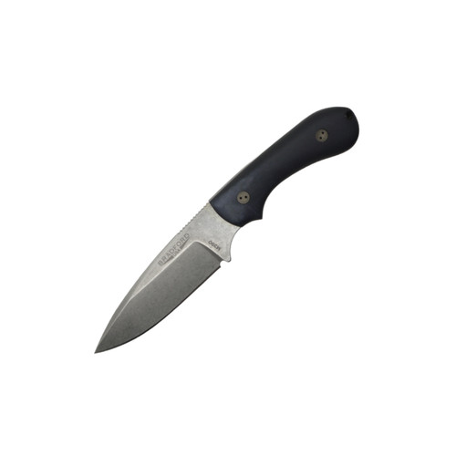 Bradford Knives: Guardian3.2 Gen 2 FE Drop Point 3D Navy Blue Richlite, Stonewash M390, Leather Sheath - 3.2FE-140-M390-2