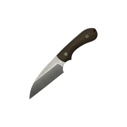 Bradford Knives: Guardian3 Gen 2 Wharncliffe 3D Natural Burlap Micarta, Stonewash Magnacut HH, Kydex Sheath - 3W-134-MCHH-2