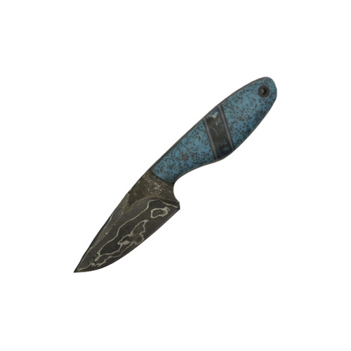 Black Bird Blades Finch (UV Reactive) GripX/Resin Handle, Damascus San Mai