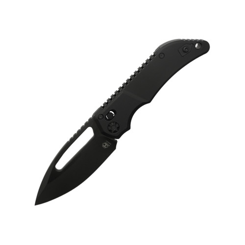 Heretic Knives Koschei Crossbar, Black Aluminum, DLC Black Magnacut - H061-6A-T