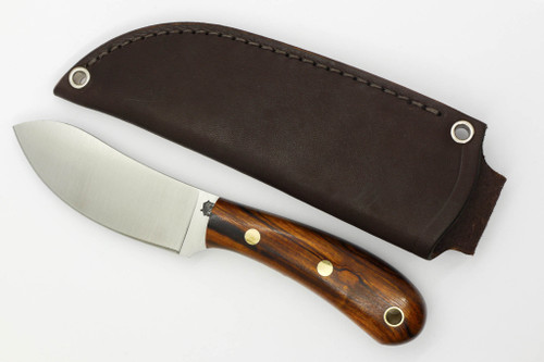 LT Wright Knives Camp MUK - Flat Grind - A2 Steel - Desert Ironwood w/ Black Liners - 9