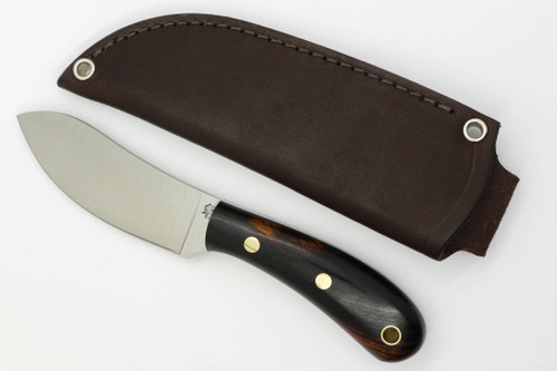 LT Wright Knives Camp MUK - Flat Grind - A2 Steel - Desert Ironwood w/ Black Liners - 10