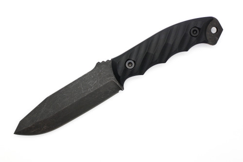 Half Face Blades - Disaster Breacher - Black G-10 W/ Green Liners, Allen Bolts, Textured Grip