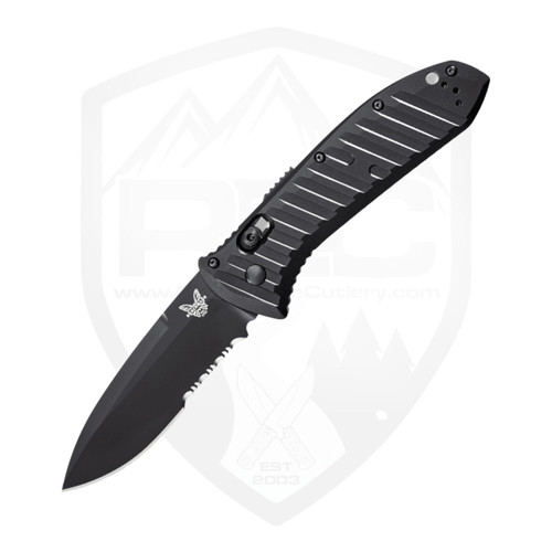 Benchmade Auto Presidio II Black Aluminum, Partial Serration Black S30V - 5700SBK