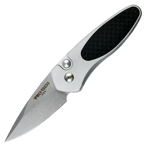 ProTech Sprint - Silver w/ Carbon Fiber Inlay - Satin Blade - 2910