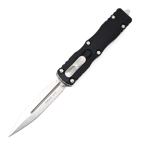 Microtech Dirac Double Edge, Black Aluminum / Stonewash M390 - 225-10