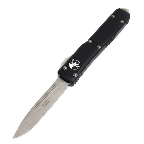 Microtech Ultratech Drop Point, Black Aluminum / Apocalyptic M390 - 121-10AP