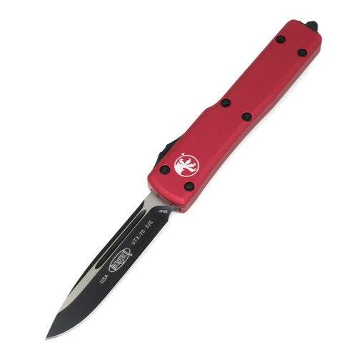 Microtech UTX-70 Drop Point, Red Aluminum / Black M390 - 148-1RD