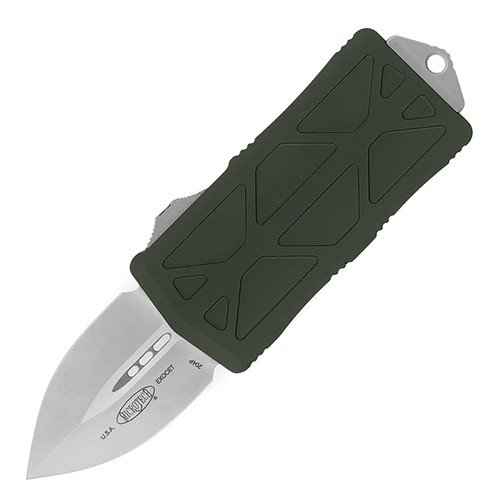 Microtech Exocet Double Edge, OD Green Aluminum / Stonewash M390 - 157-10OD