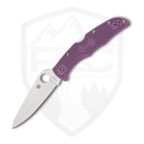 Spyderco Endura 4, Purple FRN / Satin VG-10 Blade - C10FPPR