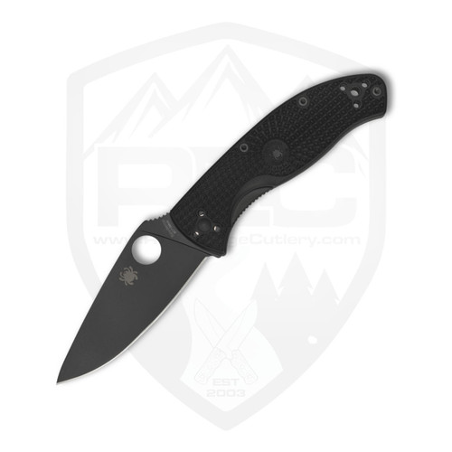 Spyderco Tenacious Lightweight, Black FRN / Black Oxide 8Cr13MoV - C122PBBK