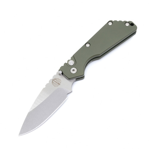 ProTech Strider - Green Handle - Stonewashed Blade - 2401-Green