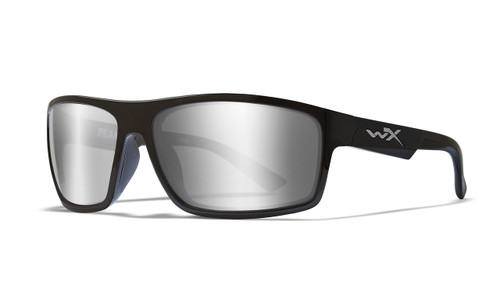Wiley X ACPEA01 Peak Grey Silver Flash Lens/Gloss Black Frame