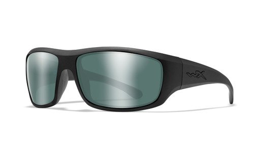Wiley X ACOME06 Omega POL Green Plat Flash/Matte Black Frame
