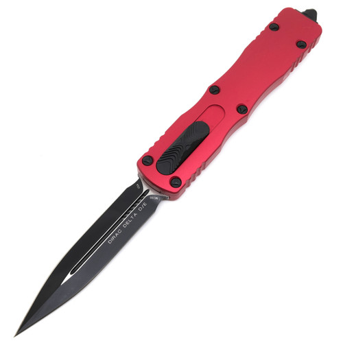 Microtech Dirac Delta Double Edge, Red Aluminum / Black M390 - 227-1RD