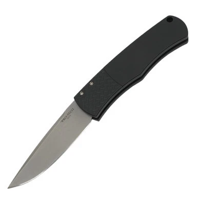 ProTech Whiskers Magic Black Aluminum, Stonewash 154CM - BR-1.3