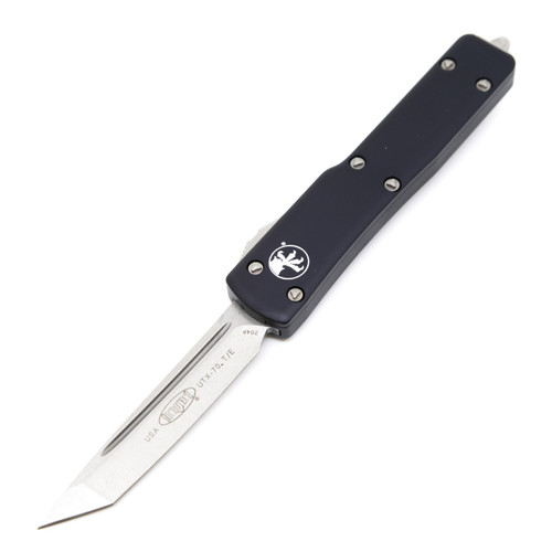 Microtech UTX-70 Tanto, Black Aluminum / Stonewash M390 - 149-10