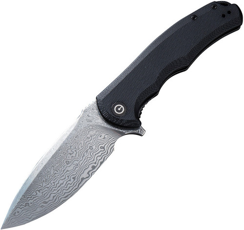 Civivi Praxis - Black G10 / Damascus Blade - C803DS
