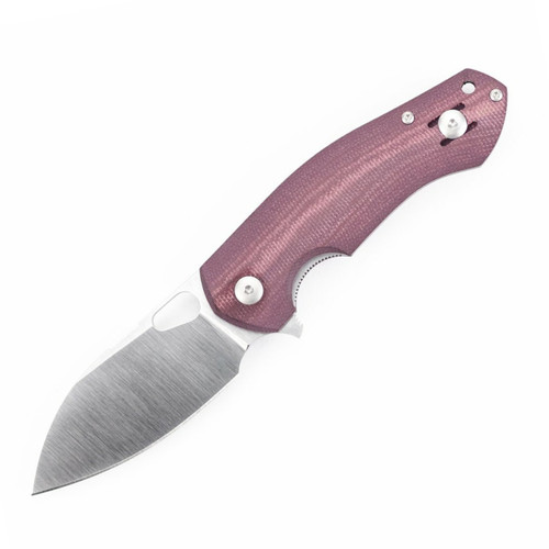 GiantMouse ACE Biblio, Burgundy Canvas Micarta / Satin M390