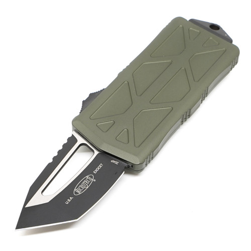 Microtech Exocet Tanto, OD Green Aluminum / Black M390 - 158-1OD