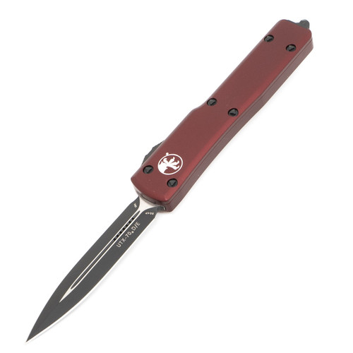 Microtech UTX-70 Double Edge, Merlot Aluminum / Black M390 - 147-1MR