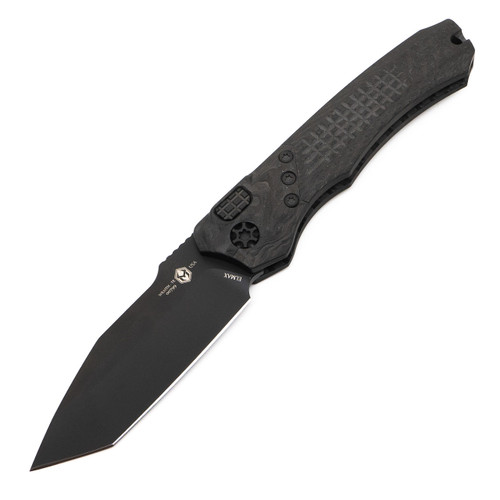 Heretic H100-6A-CF Wraith Auto Tanto DLC Elmax CF w/ Marbled CF Bolster