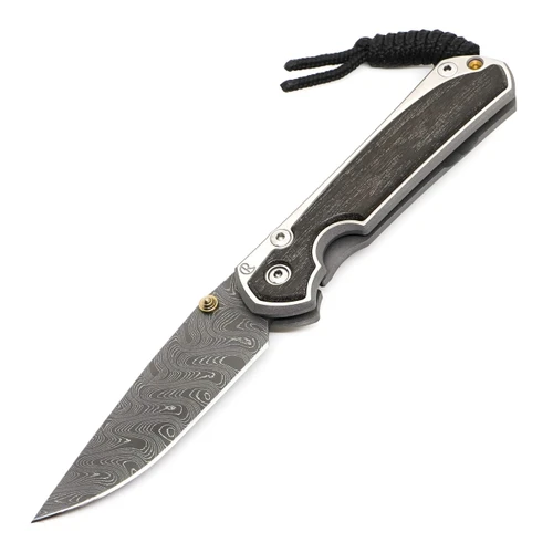 Chris Reeve Small Sebenza 31 Bog Oak Inlay Ti Boomerang Damascus