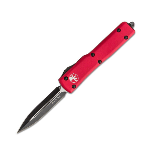Microtech UTX-70 Double Edge, Red Aluminum / Black M390 - 147-1RD