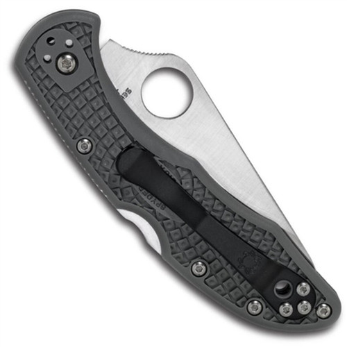 Spyderco Delica 4, Foliage Green FRN / Satin VG-10, Partially Serrated - C11PSFG