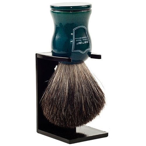 Parker BLBB Blue Wood Handle Black Badger Brush