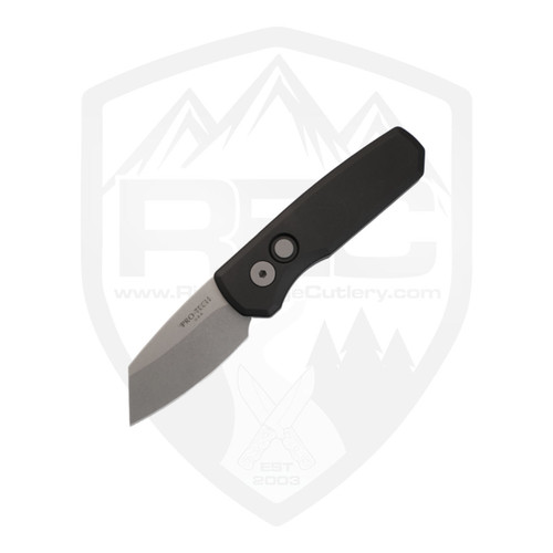 ProTech Runt 5 Reverse Tanto Black Aluminum, Stonewash CPM-20CV - R5201