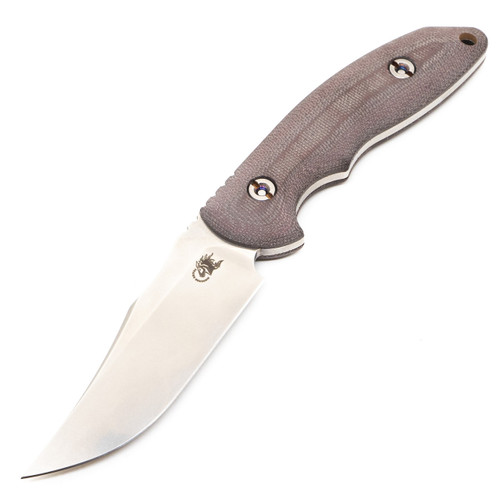 Hinderer Knives Emmett Bowie Burgundy Micarta Stonewash CPM 20CV