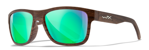 Wiley X AC6OVN07 Ovation Captivate POL Green Mirror / Matte Woodgrain
