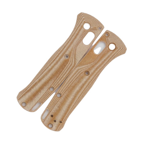 Flytanium Mini Bugout Crossfade Scales - Natural Linen Micarta