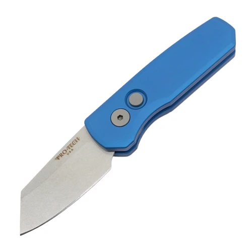 ProTech Runt 5 Reverse Tanto - Blue Aluminum, Stonewash CPM-20CV - R5201-Blue