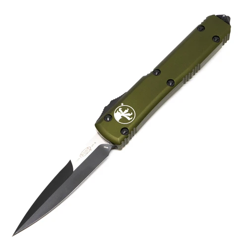 Microtech Ultratech Bayonet, OD Green Aluminum, Black M390 - 120-1OD