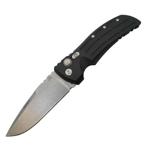 Hogue EX-A01 4.0" Automatic - Black Aluminum / Tumbled 154CM - 34116