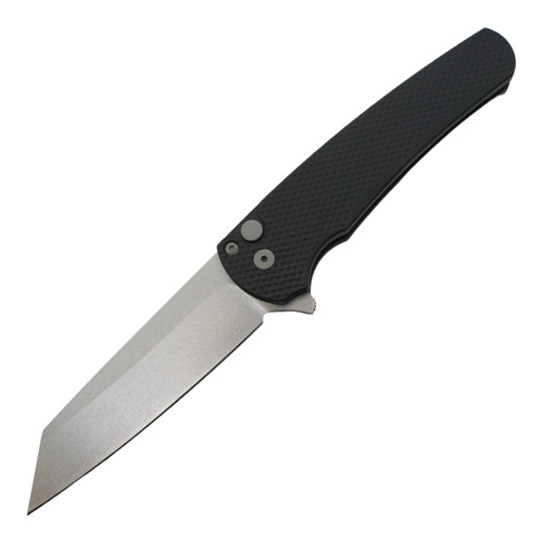 ProTech Malibu Reverse Tanto - Black Textured Aluminum / Stonewash CPM-20CV - 5205