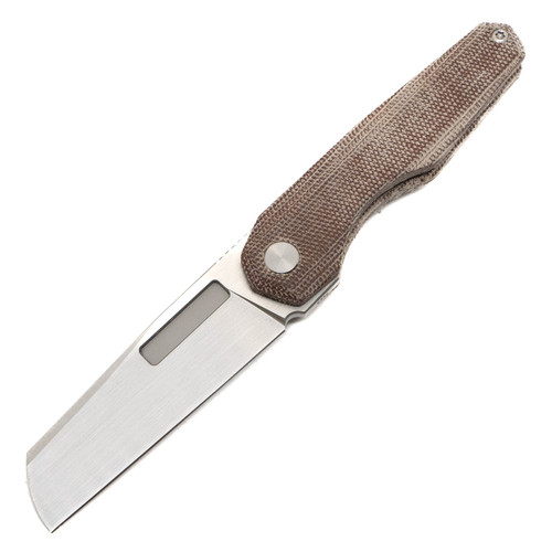 Vero Engineering Neuron, Natural Micarta Handle, Hand Satin M390