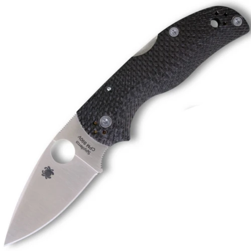 Spyderco Native 5 Fluted Carbon Fiber, Satin S90V - C41CFFP5