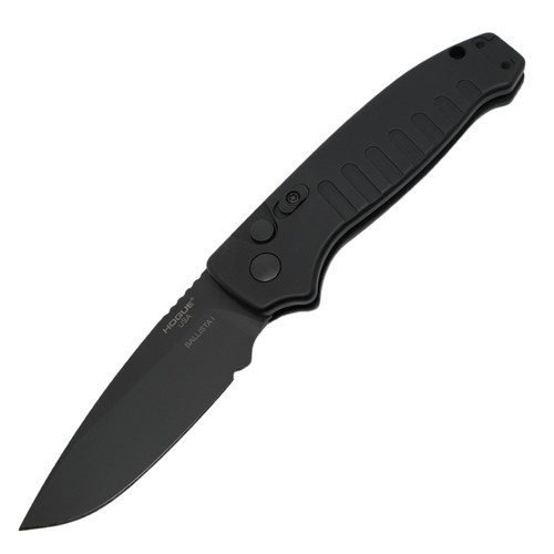 Hogue Ballista I Drop Point Auto Black Aluminum, Black 154CM - 64130