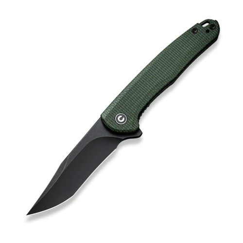 Civivi Mini Sandbar, Green Micarta Handle／Black Stonewashed Nitro-V - C20011-3