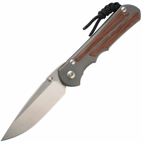 Chris Reeve Knives Large Inkosi Drop Point Natural Canvas Micarta, Stonewash MagnaCut - LIN-1014