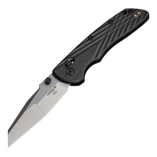 Hogue Deka Wharncliffe - Black Polymer / Tumbled CPM-MagnaCut - 24369