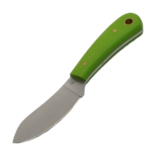 LT Wright Knives Lil Muk, Flat Ground O1 Steel / Matte Toxic Green