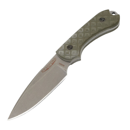 Bradford USA Guardian 3 False Edge, OD Green G-10 / Stonewash M390