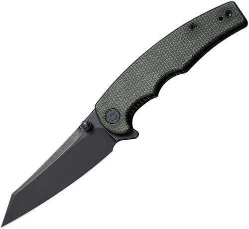 Civivi P87 Green Micarta / Blackwash Nitro-V - C21043-3