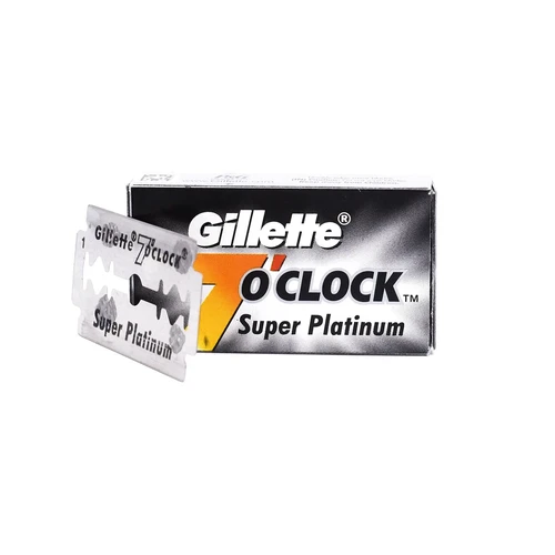 Gillette 7 O'Clock Black Super Platinum Razor Blades 5pk