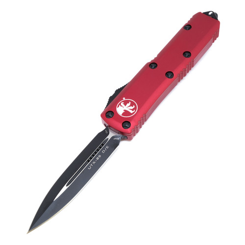 Microtech UTX-85 Double Edge, Red Aluminum / Black M390 - 232-1RD