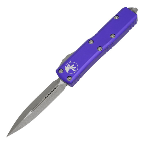 Microtech UTX-85 Double Edge, Purple Aluminum / Apocalyptic M390 - 232-10APPU